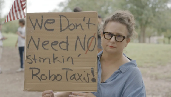 特斯拉在得州奥斯汀遭遇抗议活动：反对马斯克Robotaxi计划(⛑)